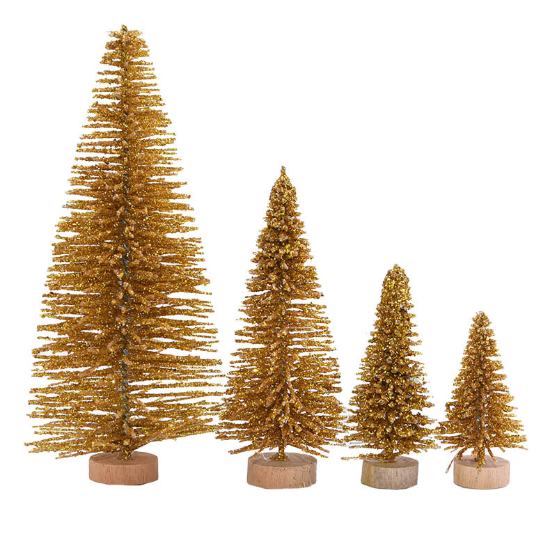 5pcs Mini Christmas Tree Fake Pine Trees DIY Colorful Xmas Photo Prop ...